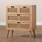 Baxton Studio Alina Mid-Century Oak Finished Wood and Rattan 4-Drawer Accent Chest 162-10553 - alternate 2